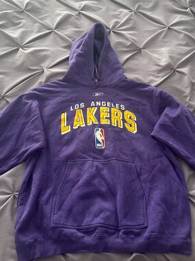 Los Angeles Lakers Reebok Purple Hooded Sweatshirt